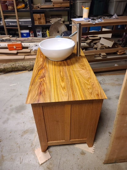 Bathroom Vanity - Sapele and Canary Wood