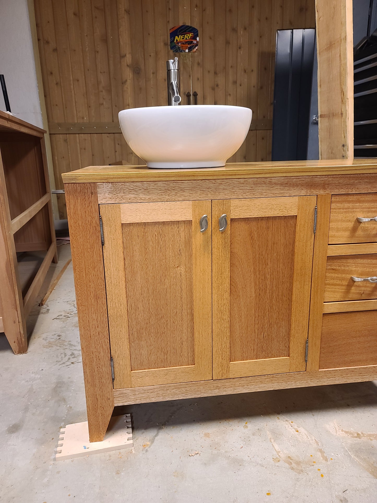Bathroom Vanity - Sapele and Canary Wood