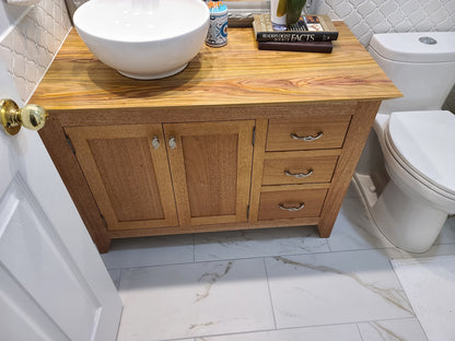 Bathroom Vanity - Sapele and Canary Wood