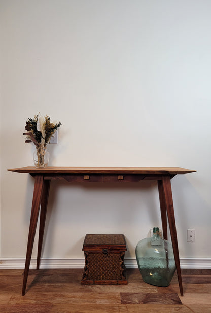 Canarywood & Sapele Foyer Table