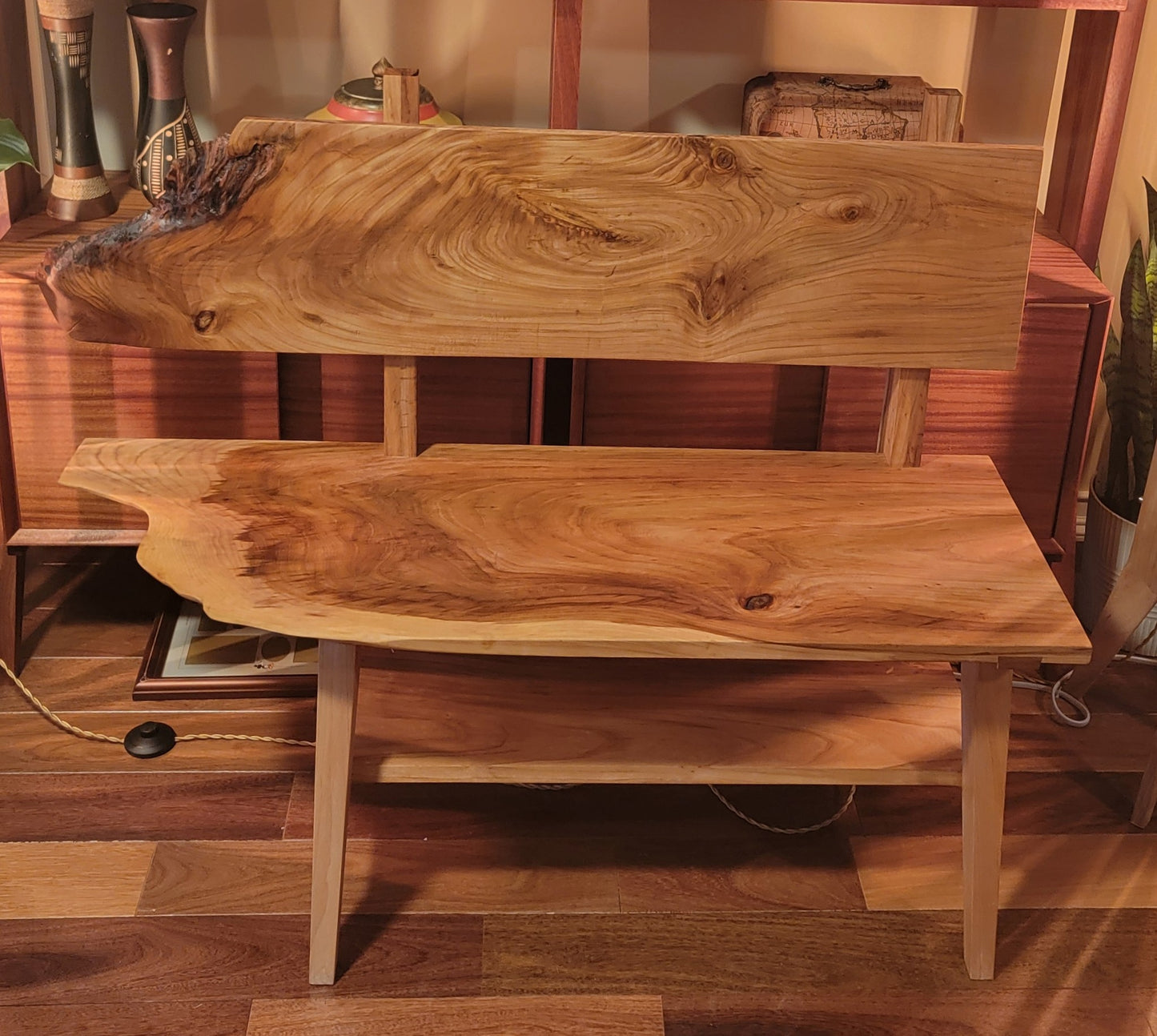 Elm Live edge Bench
