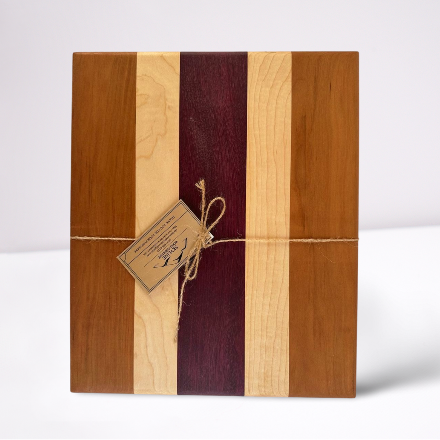 Purple Heart, Maple, & Cherry Cutting Board