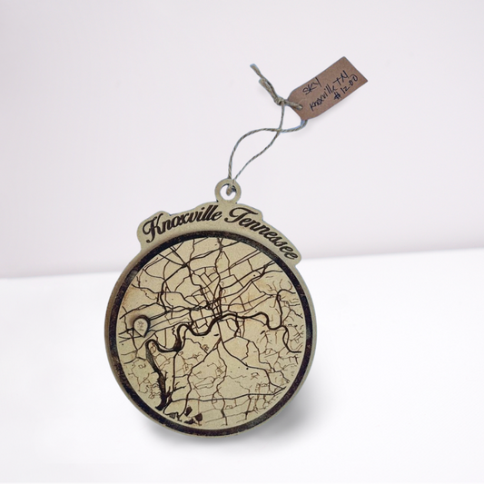 Knoxville Tennessee Map Ornament