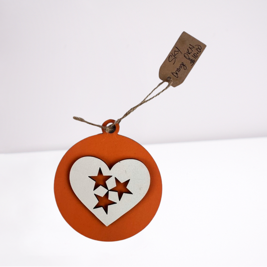 Tri-Star Heart Ornament